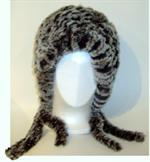 kaninpelshue med lille øreklap- hotsjok.dk